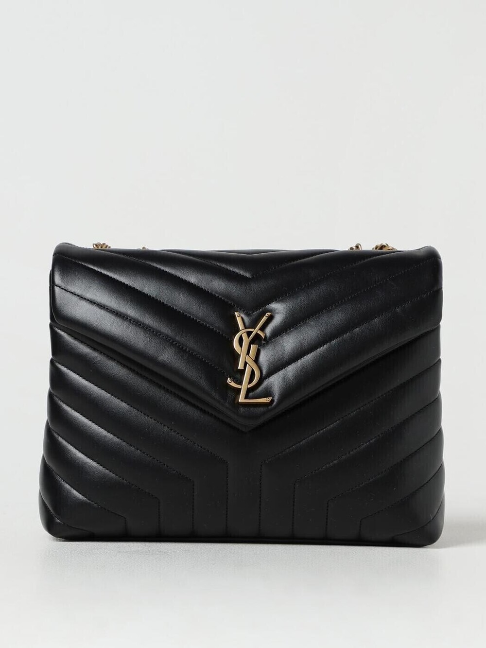 Saint Laurent Loulou Quilted Leather Shoulder Bag Black
